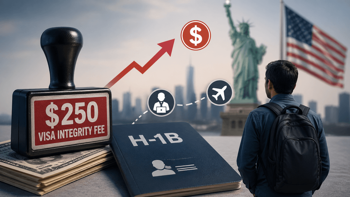 How the $250 Visa Integrity Fee Affects H-1B, Students & Tourists in 2026
