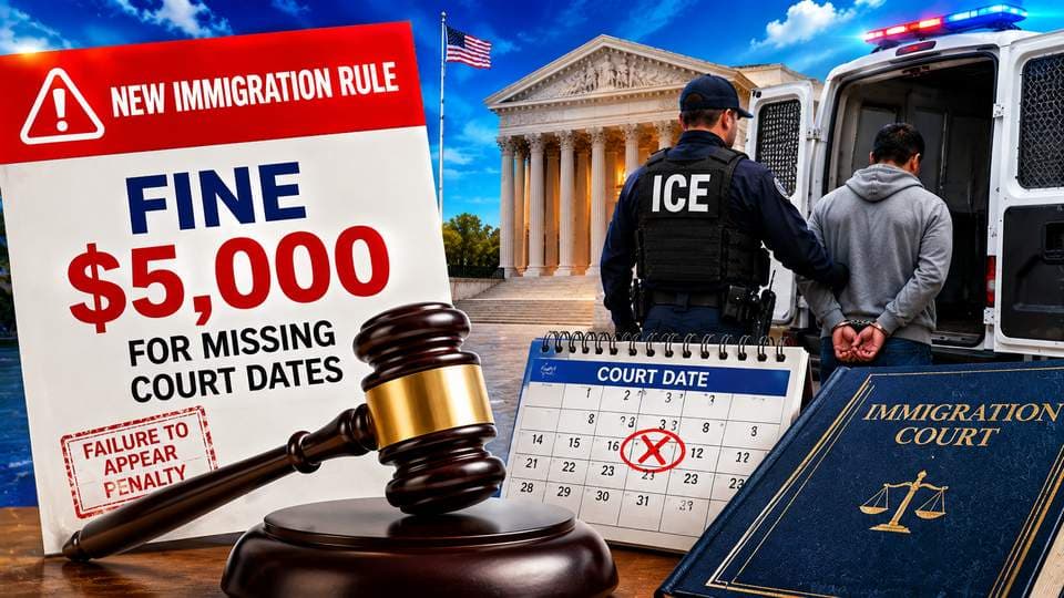 New Immigration Rule Could Fine Migrants $5,000 for Missing Court Dates